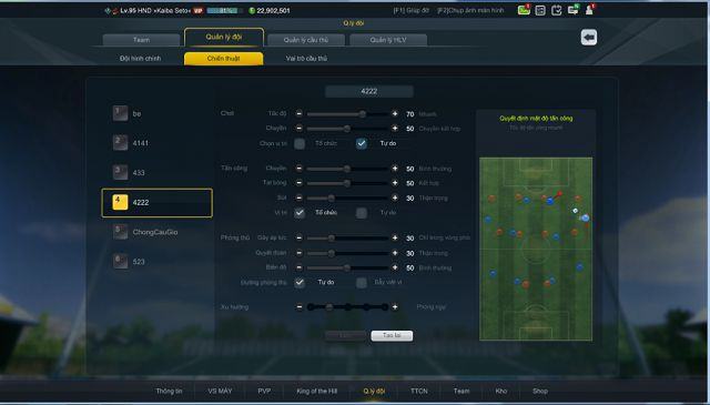 Cách thức triển khai cho đội hình 4-2-2-2 Cách thức triển khai cho đội hình 4-2-2-2