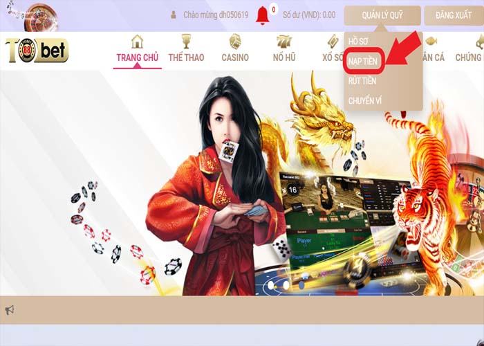 Nạp tiền tài khoản Tobet88 Nạp tiền tài khoản Tobet88