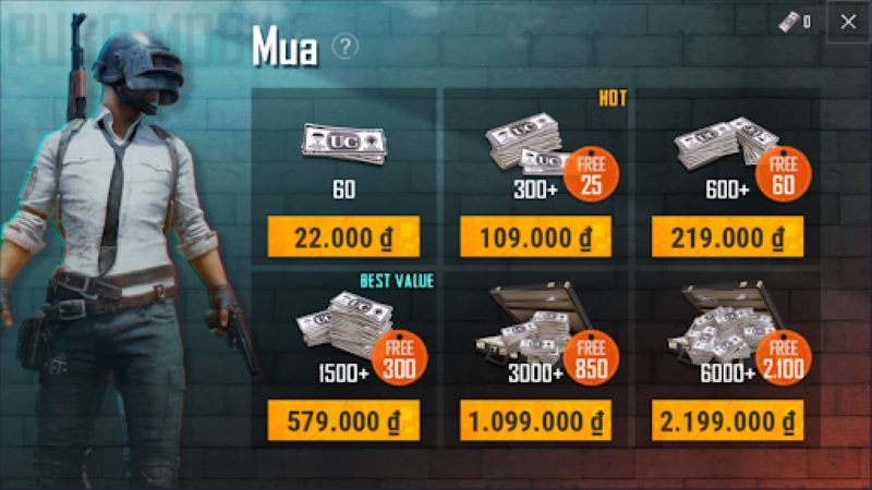 cổng nạp pubg mobile