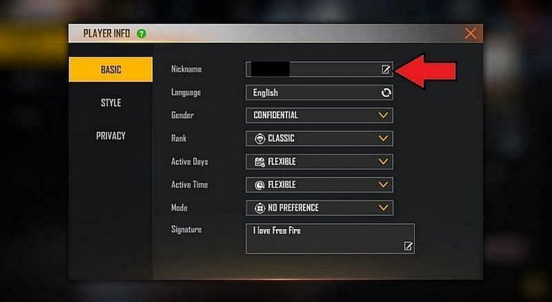 đặt tên đẹp trong free fire