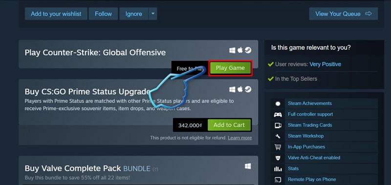 cách tải csgo trên máy tính
