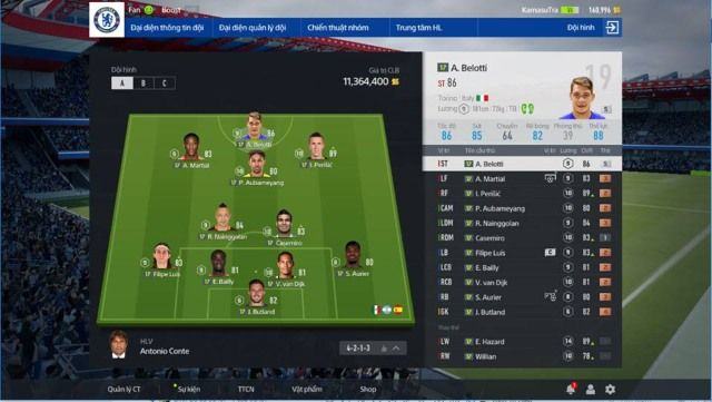 Chiến thuật 4-2-1-3 Chiến thuật 4-2-1-3