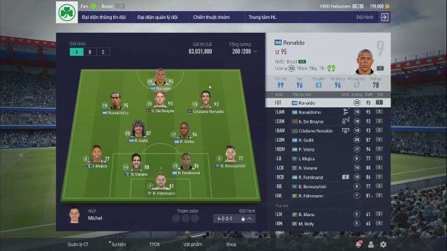 Đội hình 4-2-3-1 Đội hình 4-2-3-1