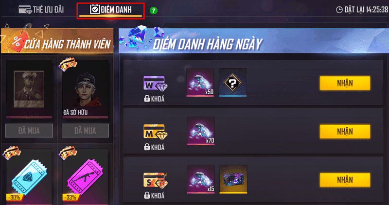 cách đăng ký thẻ tuần Free Fire