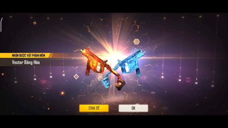 Skin súng mạnh nhất Free Fire - Vector Băng Hỏa